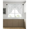 thumbnail image 5 of Floral Swag Valance Curtains Rod Pocket Kitchen Curtains Scalloped Window Treatment Valances Swag Curtains For Living Room 1 Pair 28" W X 36" L, 5 of 7