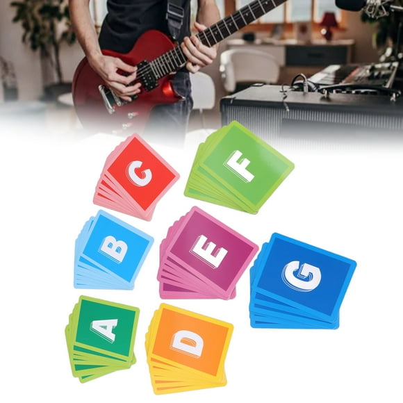 Tarjetas De Acordes De Guitarra, 49 Hojas Tarjeta De Acordes De Guitarra Eléctrica De Larga Duración, Simple Y Transparente Para Aprender