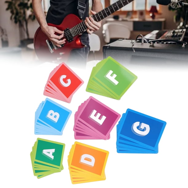 Tarjetas De Acordes De Guitarra, 49 Hojas Tarjeta De Acordes De Guitarra Eléctrica De Larga Duración, Simple Y Transparente Para Aprender