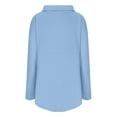 thumbnail image 6 of Timegard Womens Tops Half High Collar Long Sleeve Loose Fitting Shirts BlousesSolid Color Fall Fashion, 6 of 6