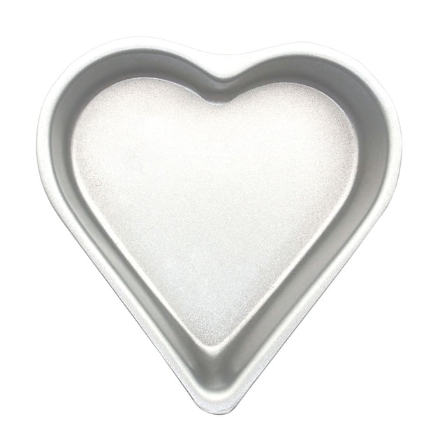 Molde para pudín de acero al carbono resistente al calor, molde para cupcakes de múltiples formas, taza de gelatina antiadherente, molde Herramientas y accesorios para hornear corazón de plata Toystoory HA8438-01B