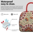 thumbnail image 3 of Lunch Bag Lunch Box for Women Reusable Insulated Lunch Cooler Bags,Large Capacity for Work Travel Picnic,Water-Resistant Pioneer Colorful Floral Lunch Tote Bag Gifts for Woman Mom Red, 3 of 6