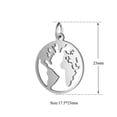 thumbnail image 3 of 14K Yellow Gold Globe World Map Pendant Necklace For Women Earth Day Best Friend Wanderlust Outdoor Necklace, 3 of 9