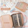 thumbnail image 2 of Bible Cover Case forWomen, Large Bible Bag w/Shoulder Strap, Bible Study Supplies Journaling Kit Pink Book Carrying Case with Pastel Highlighters Tabs, Christmas Christian Gifts for Women Mom Friends, 2 of 8