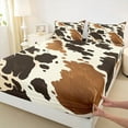 thumbnail image 3 of Feelyou Rustic Cow Print Bed Sheets, Farmhouse Highland Bull King Sheets, Teens Kids Boys Girls Sheet Set, Super Cozy Room Decor, 4pcs, 3 of 7