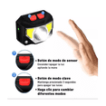thumbnail image 2 of Lámpara Cabeza Led Linterna Minera Recargable Usb Con Sensor negro, 2 of 3