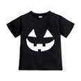 thumbnail image 2 of Kiijoy Toddler Girls Halloween Pumpkin Tee Kids Short Sleeve Casual T-Shirt, Sizes 2-3, 2 of 4