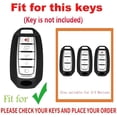 thumbnail image 2 of Key Fob Cover Compatible with Infiniti Q50 Q60 QX50 QX55 QX60 5 Button Keychain Case Holder Protector,Long Keychain-black, 2 of 8