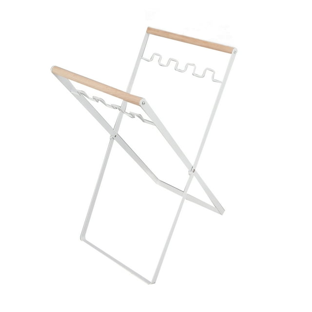 Foldable Iron Wire Frame Trash Rack, Prevents Rusting Portable Waste Sorting Bin for Outdoors Camping with 2 Garbage Bag