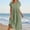 Army Green, variant on cocolona Summer Dresses for Women V Neck Short Sleeve Pleated Flowy Long Dress Casual Loose Vacation Beach Sun Dress with Pockets