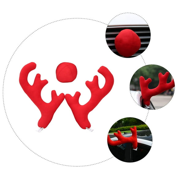 UPOUART Red Car Antlers for Christmas 1 Set 15.4x13in
