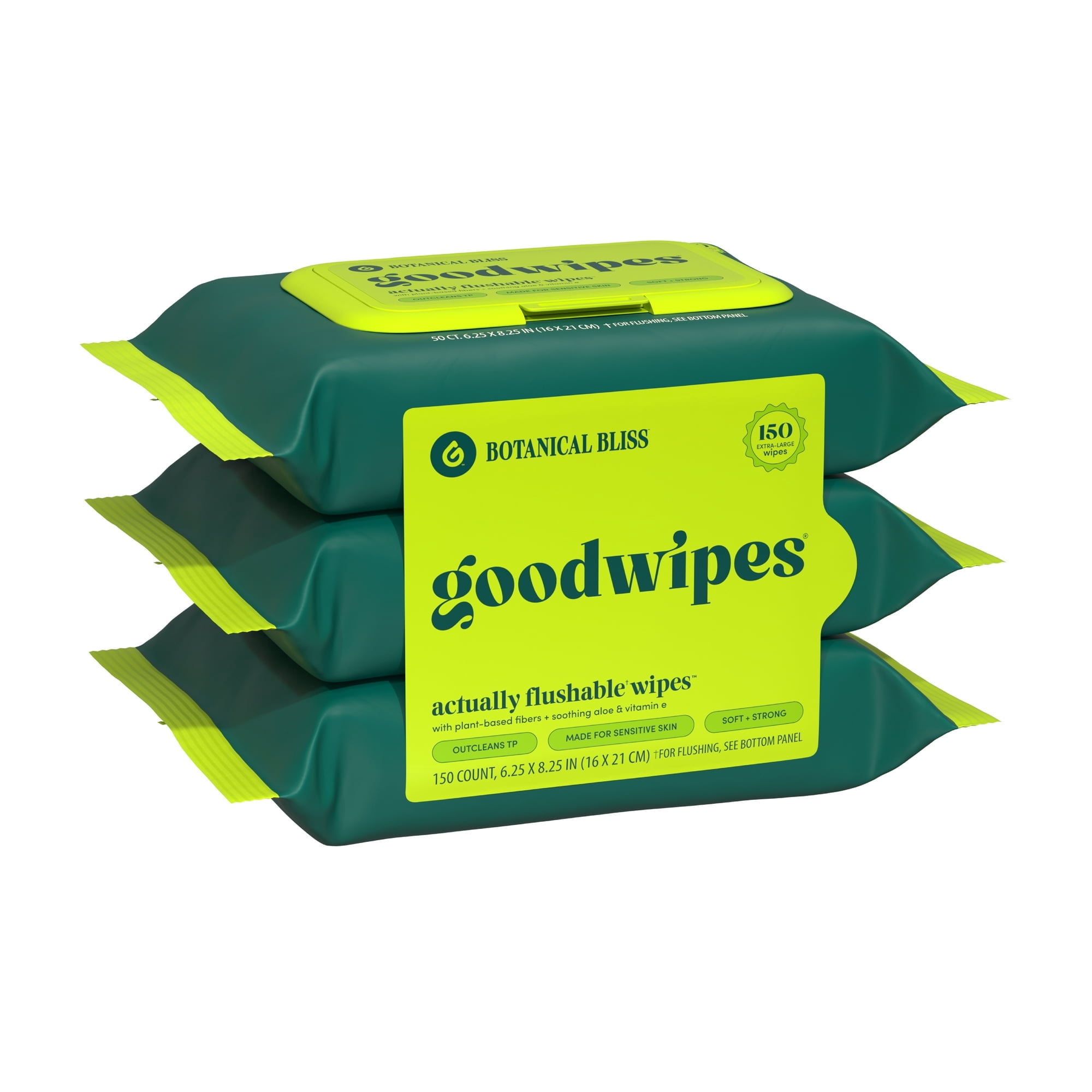 goodwipes Flushable Butt Wipes, Botanical Bliss Scented,  300 Total Wipes