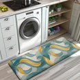 thumbnail image 3 of Teal Gold Marble Pattern Kitchen Rug Mat,Kitchen Runner Rugs Non Skid Washable,Decorative Kitchen Floor Mats for Kitchen,Sink,Laundry,17"x47.2", 3 of 7