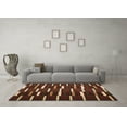 thumbnail image 3 of Ahgly Company Indoor Round Oriental Brown Traditional Area Rugs, 7' Round, 3 of 4
