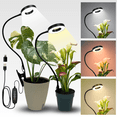 thumbnail image 1 of LED Grow Light for Indoor Plants, Clip or Insert Plant Light with 360° Flexible Gooseneck, 3 Light Modes, 10 Brightness Levels, Timer, USB with USB-C Adapter Included-2 Pack, 1 of 9