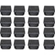 thumbnail image 1 of Tapas de extremo de tubo cuadrado, tapones de plástico negros de polietileno de alta resistencia de 40 x 40 mm, resistentes al impacto y de aspecto elegante para muebles, tuberías de acero, uso en, 1 of 5