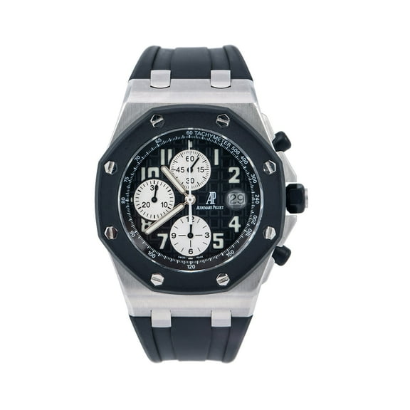Pre-Owned Audemars Piguet Royal Oak Offshore Chronograph 25940SK 42MM Black Dial With Rubber Bracelet