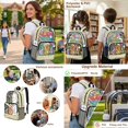 thumbnail image 5 of Kuiaobaty Art Capybara Print Clear Backpack for Boys Girls Polka Dot Print Bookbag and Pencil Case with Zipper Heavy Duty Clear Backpack and Lunch Bag for School, 5 of 5