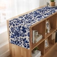 thumbnail image 6 of Blue Spring Floral 90 Inch Table Runner, Summer Botanical Flowers Farmhouse Dresser Scarf Cotton & Linen Tablerunner for Dining/Kitchen Island/Holiday Party Décor 13" x 90", 6 of 9