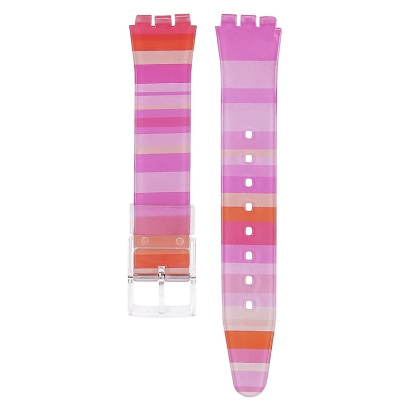 Correa Transparente Ultrafina Para Reloj Swatch 16mm 17mm 19mm Pulsera Arco Iris De Repuesto Walmart en linea