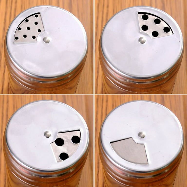 1pc Salt Pepper Sugar Shaker Dredge Dispenser Bottle Can Stainless
