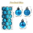 thumbnail image 2 of Uxcell 24Pcs 1.5" Christmas Balls Ornaments, Shatterproof Hanging Ball Set for Christmas Tree Blue, 2 of 6