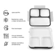 thumbnail image 3 of Lonchera térmica Redlemon tipo Bento Box 3 Divisiones sellado hermético Incluye Funda y Cubiertos, 3 of 5