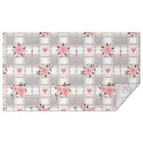 Pioneer Flower Floral Print Pattern Rectangle Tablecloth 60"x102",Waterproof Polyester Rectangle Table Cloth, Wipeable Spillproof Polyester Tablecloth for Dining, Camping, Indoor and Outdoor