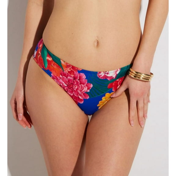 Women's Pour Moi 27904 Antigua Brief Swim Bottom (Blue Floral S)