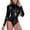 Black, variant on Women Sexy Leather Bodysuit, Zipper Open Crotch For Sex, Glossy PVC Leather, Plus Size S-5XL, Shiny Latex Leotard Crotchless