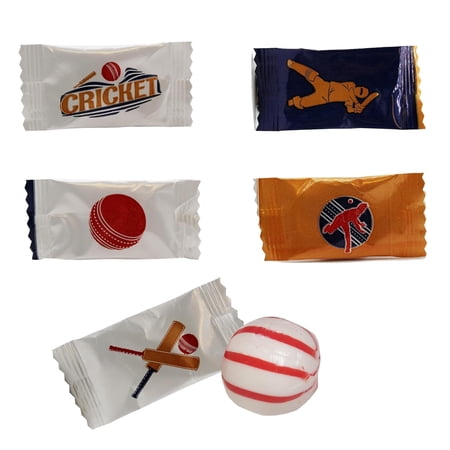 Cricket Peppermints 100 Count – Refreshing Mint Candy Individually Wrapped - Perfect for Sports Parties, Birthday Parties, Gifts, Candy Buffets, and Sweet Treats