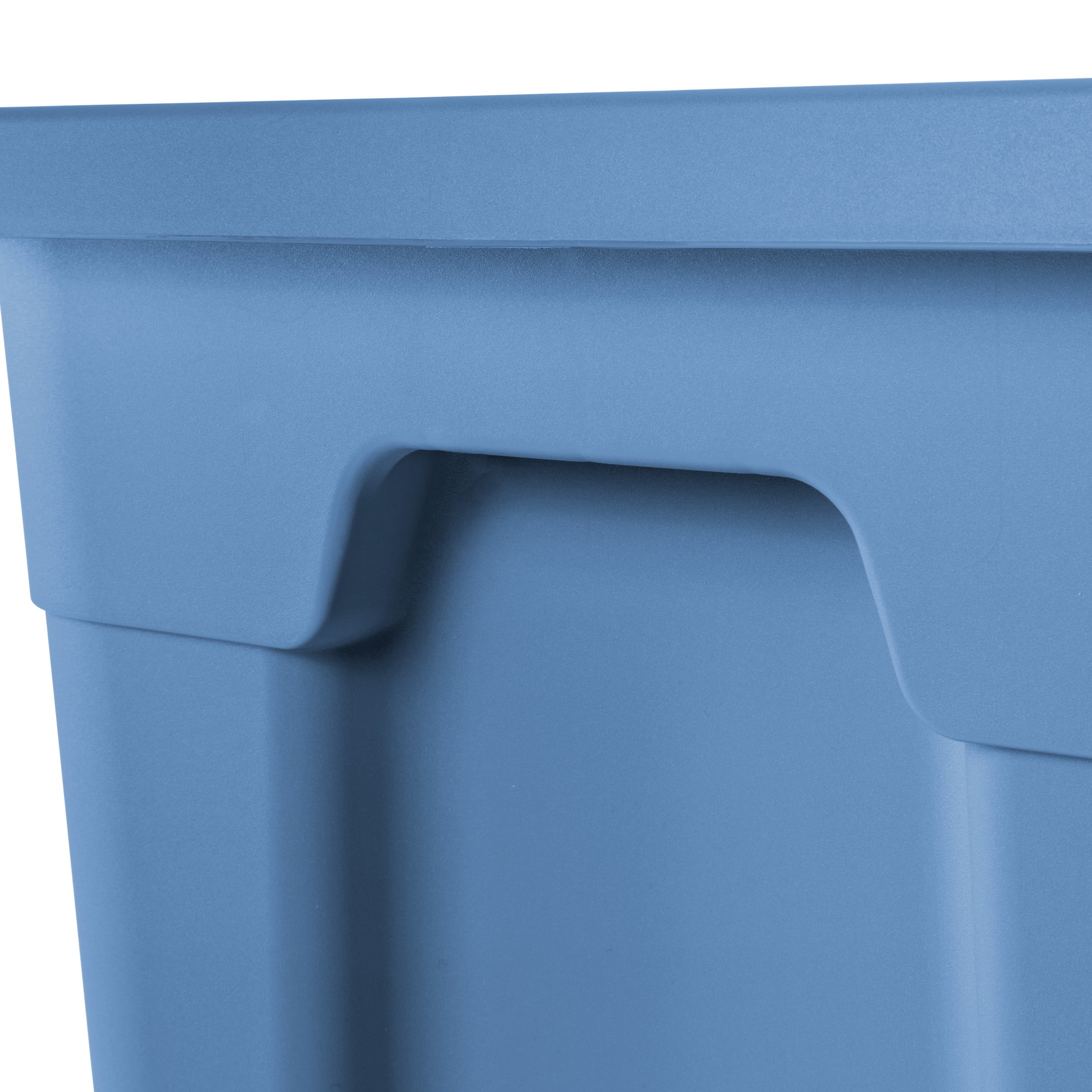 Sterilite 18 Gallon Tote, Plastic Storage Bin with Snap-on Lid, Stackable, Blue