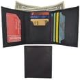 thumbnail image 2 of Multi Card Holder ID Window Trifold Soft Leather Mens Wallet 1255, 2 of 18