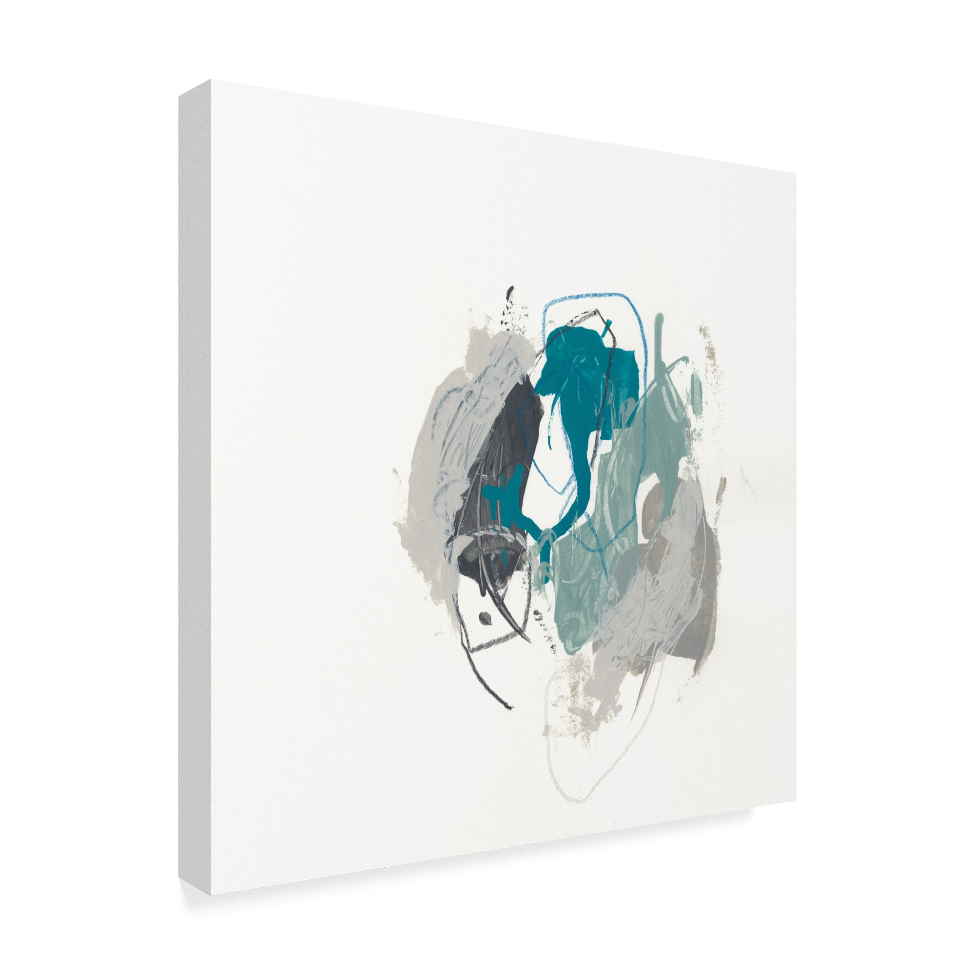 Trademark Fine Art 'Teal Gesture IV' Canvas Art by June Erica Vess