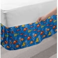 thumbnail image 2 of Marine Bed Skirt, Depiction of Colorful Fishes and Seaweeds on Background in Ocean, Elastic Bedskirt Dust Ruffle Wrap Around for Bedding Decor, 4 Sizes, Sea Blue and Multicolor, by Ambesonne, 2 of 2