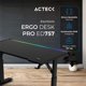thumbnail image 3 of Escritorio ACTECK ERGO DESK PRO ED757 Ergonimico Hasta 100kg 3 Ajustes de altura Iluminación RGB + Porta Vaso Negro AC-941433, 3 of 6