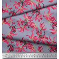 thumbnail image 2 of Soimoi Velvet Fabric Wildflower Floral Print Fabric by Yard 58 Inch Wide, 2 of 3