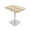 Blonde Surfside Ash w/Silver Base, variant on 45" Small Arc Rectangle Bistro Height Table Square Metal Base Bar Table