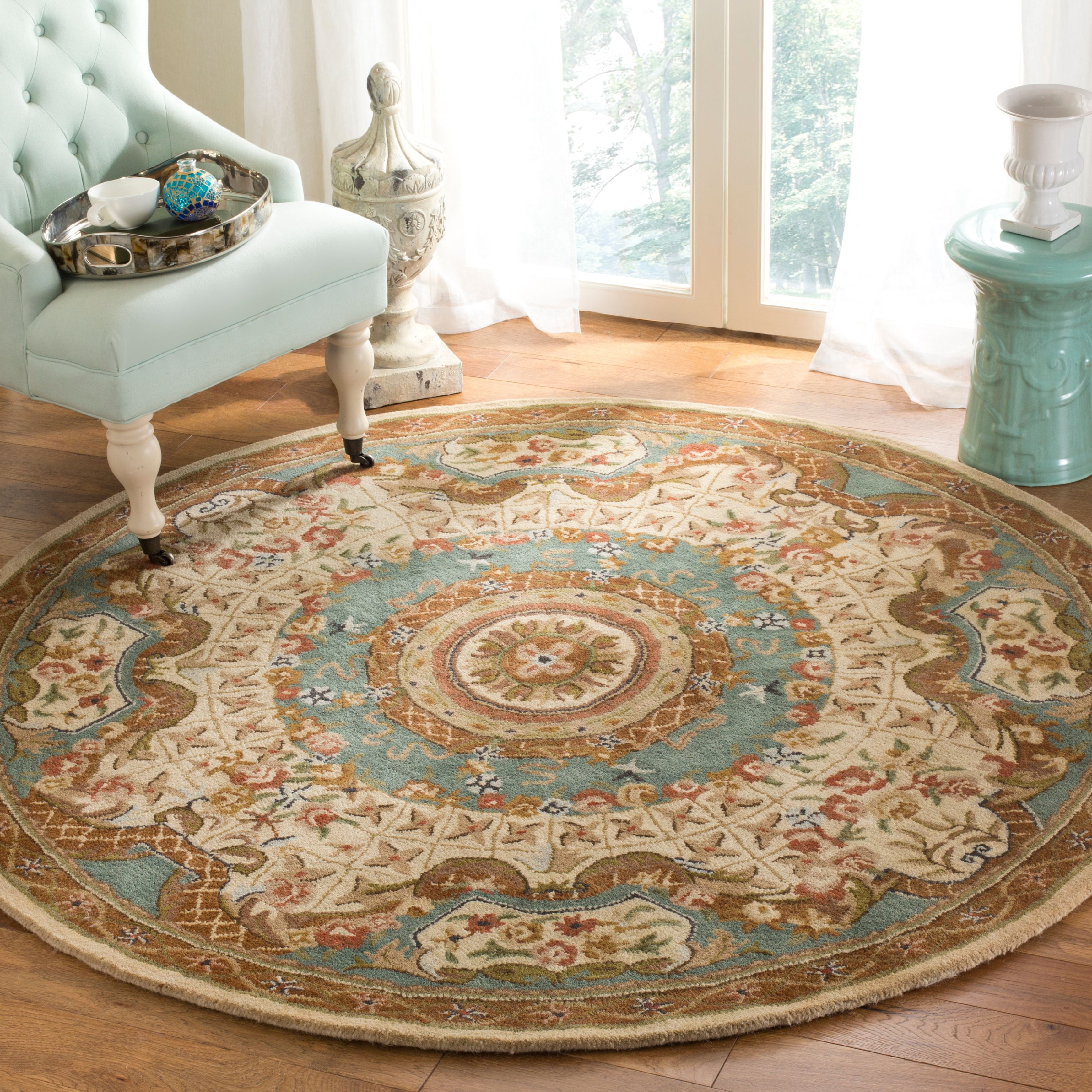 Safavieh Classic Chandler Floral Bordered Area Rug Or Runner Walmart