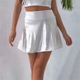 thumbnail image 2 of Shorts for Girls Shiny Flared Metallic Skater Skort, 2 of 5