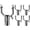 Silver, variant on Tree Limb Support, Alloy Stakes Stabilizer for Vineyard Orchard