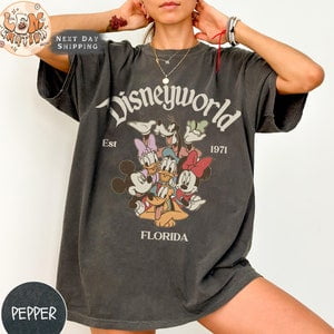 Retro Disneyworld Florida Comfort Color Shirt, Disneyworld Est 1971 Shirt, Mickey And Friends Shirt, Disney Vacation Tee, Walt Disney World