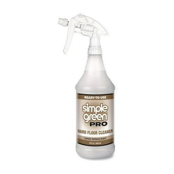 simple green Pro Hard Floor Cleaner, Lemon Verbena Scent; 32 oz Spray Bottle, 12/Carton