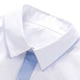 thumbnail image 6 of UACY Kids Boys Collared Short Sleeve Button Down Shirts Formal Dress Shirts School Uniform Blouse Casual Tops (White, 11-12 Years), 6 of 9