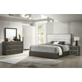thumbnail image 6 of Full Size Wooden Platform Bed Frame with Button Tufted Headboard, Gray for Bedroom, 6 of 6