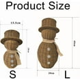 thumbnail image 3 of Yyuenw Rattan Snowman, Wicker Christmas Decoration Snowman Plush Snowmans with Scarf for Home Garden, Vintage Winter Centerpiece Table Decor Gift Farmhouse for Party Home Kitchen Shelf, 3 of 7