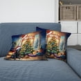 thumbnail image 2 of Merry Christmas Labrador Retriever Santa Hat Xmas Tree Winter Holiday Pillow Cushion Double Sided Lab Dog Lover Gifts Throw Pillow - 01013, 2 of 4