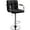 Black 1, variant on Renwick PU Leather Swivel Bar Stool with Large Steel Pedestal Base, Black