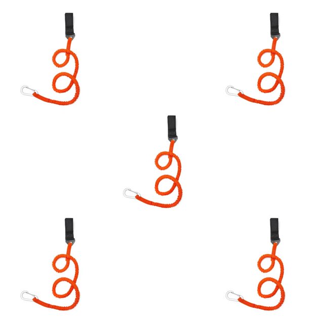 pitrice Canoe Paddle Leash Rope Fishing Pole Elastic Safety Tie Lanyard Portable Cord Water Sports Rowing Tool Accessories Gifts 1 Piece 5Set