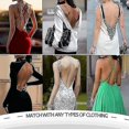 thumbnail image 4 of Body moldeador de cuerpo con escote en V profundo para mujer, sin tirantes, sin espalda, ropa moldeadoraBeigeS, 4 of 5
